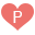 pink heart p